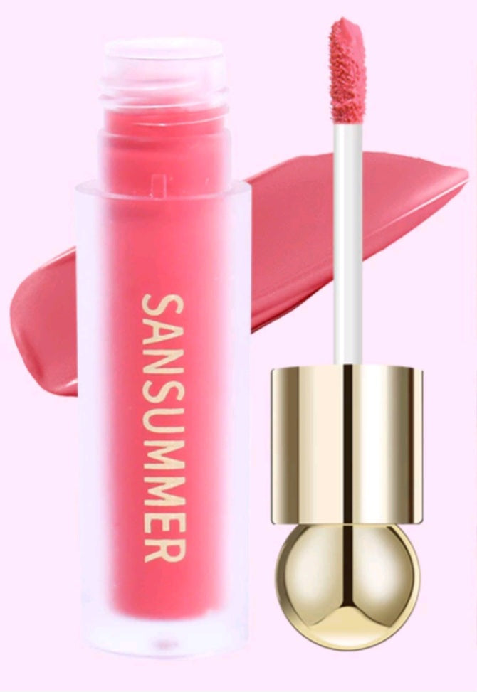 Batom Líquido 2 em 1 para Lábios e Blush - Sansummer - Beleza Versátil em um Produto