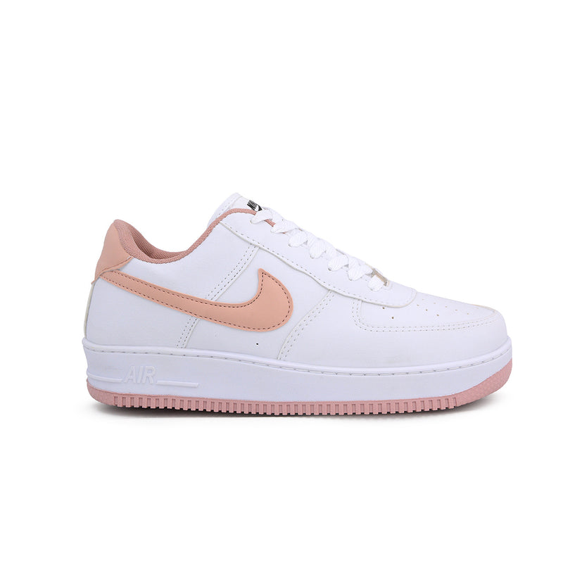 Tênis Nike Air Force AF1 Retro - Branco e Nude - Elegância Atemporal