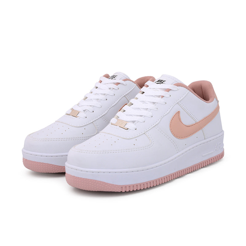 Tênis Nike Air Force AF1 Retro - Branco e Nude - Elegância Atemporal