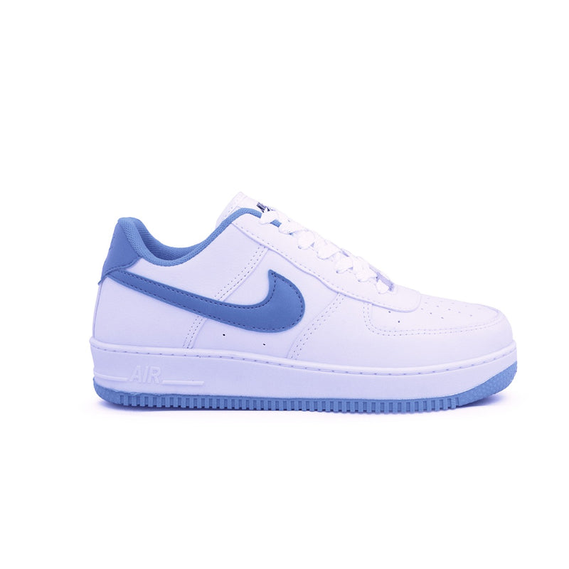 Tênis Nike Air Force AF1 Retro - Branco e Celeste - Elegância e Conforto